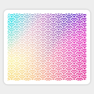 Rainbow art deco pattern Sticker